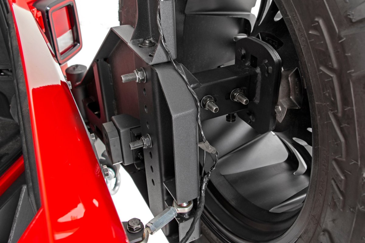 Jeep Wrangler Unlimited Rear Bumper - Rough Country - Trail with Tire Carrier - '18-'25